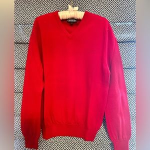 100% MERINO WOOL EXPRESS MENS RED SWEATER SZ M